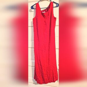 Elegant Red Sleeveless Dress